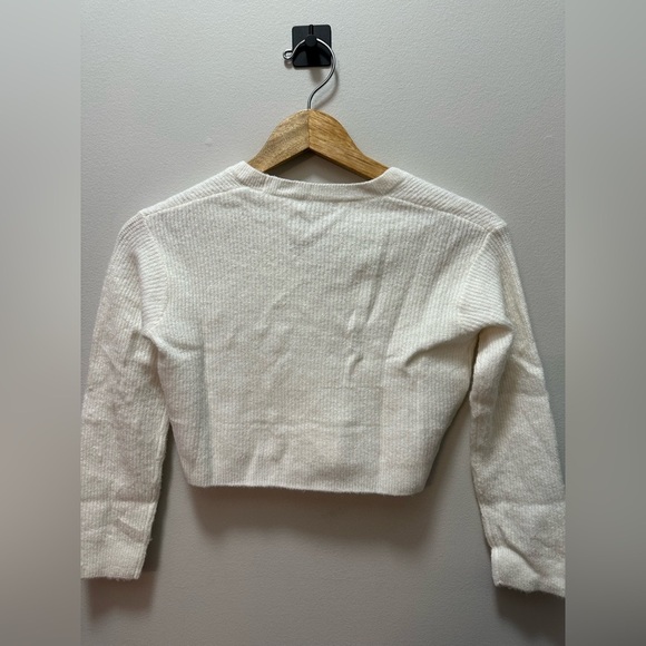 NWT! J.Crew Crewcuts Girls' Ivory cardigan sweater in Supersoft yarn.Size Medium - Picture 4 of 5